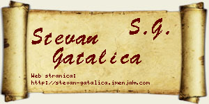 Stevan Gatalica vizit kartica